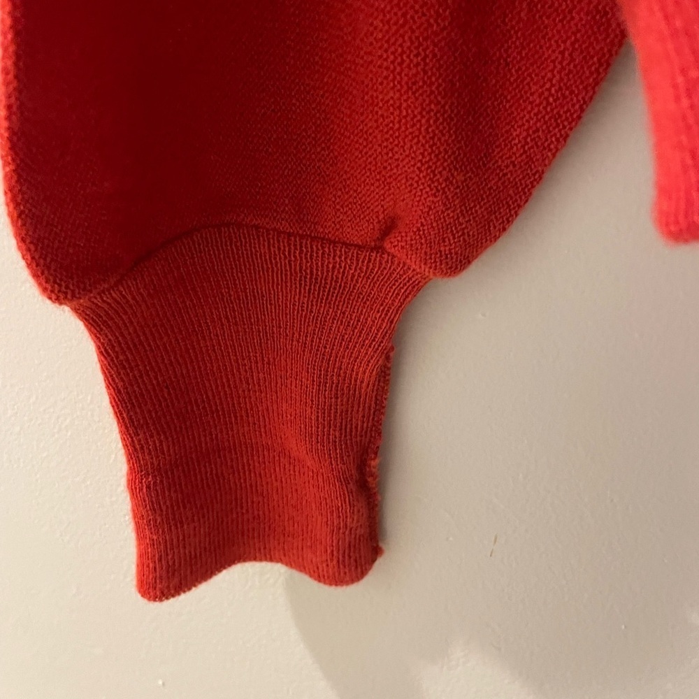 Red V-Neck Sweater made in vintage USA women’s size XL - Picture 3 of 4